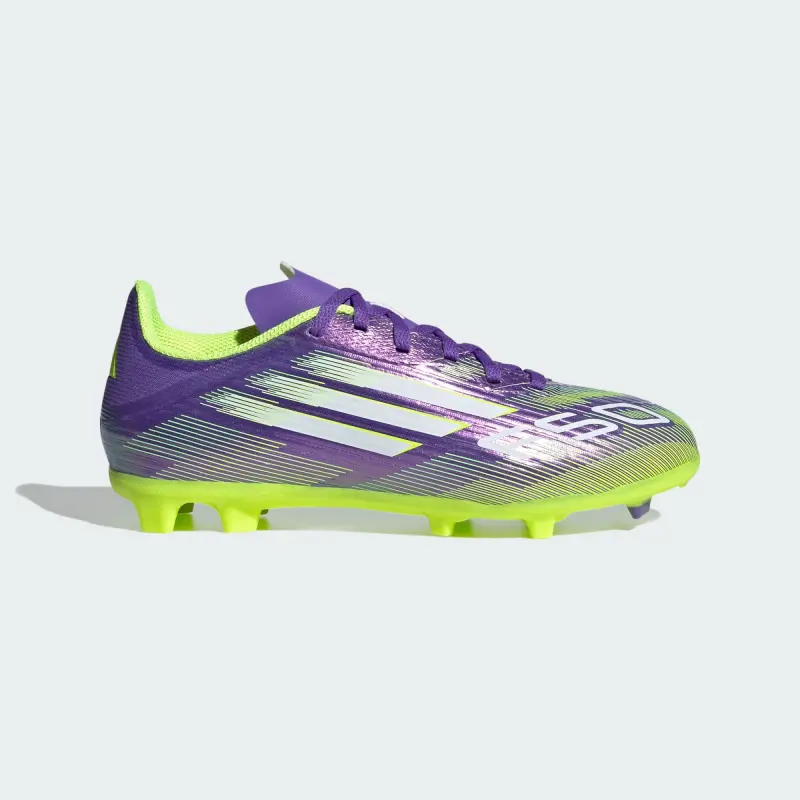Adidas F50 League FG/MG Purple Rush Cloud White Lucid Lemon (GS) merchandise detail