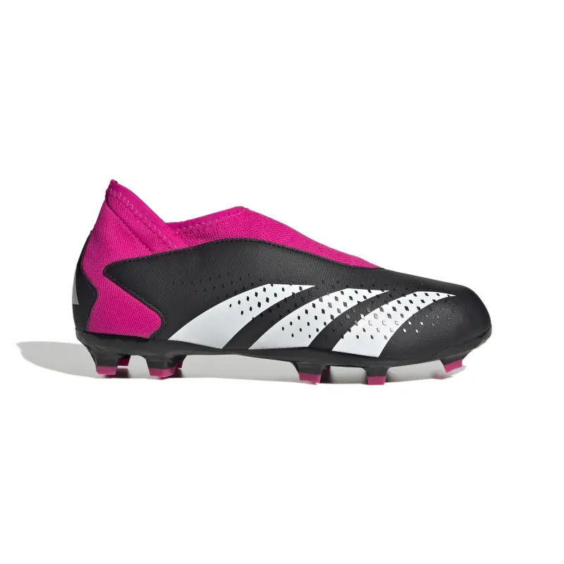 Adidas Predator Accuracy.3 Laceless FG Jr (Black/Pink) Item Photo