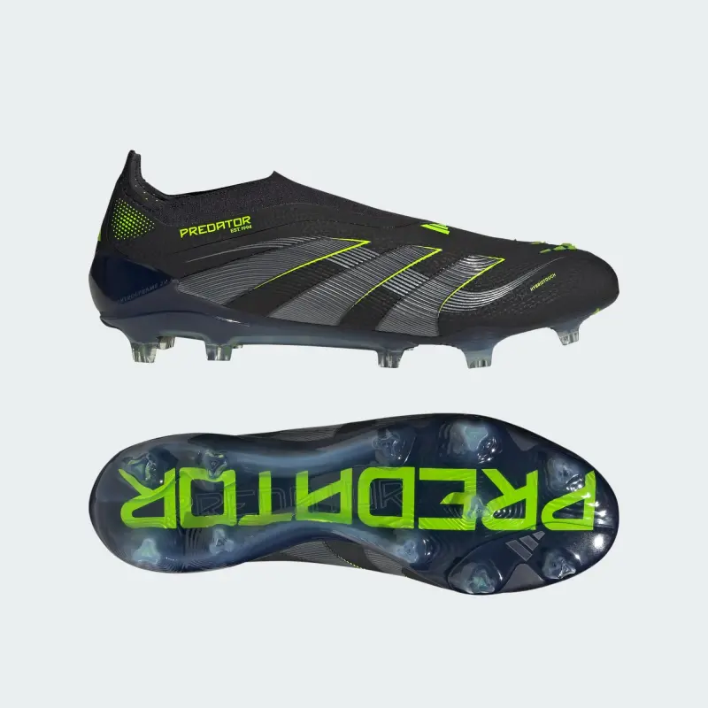 Adidas Predator Elite Laceless FG Core Black Carbon Lucid Lemon Collection View