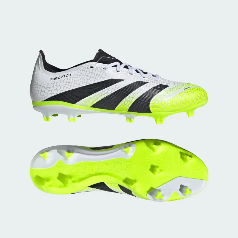 Adidas Predator League FG/MG Cloud White Core Black Lucid Lemon Main Product View