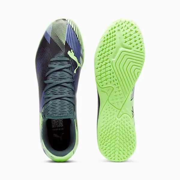 PUMA Future 7 Play Indoor (Gray/Purple/Green) alternate view