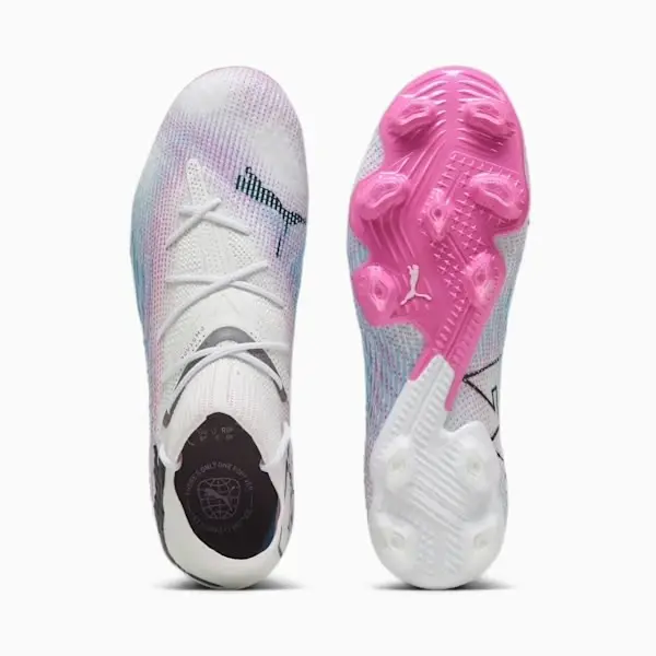 PUMA Future 7 Ultimate FG/AG (White/Pink/Blue) apparel and merchandise image