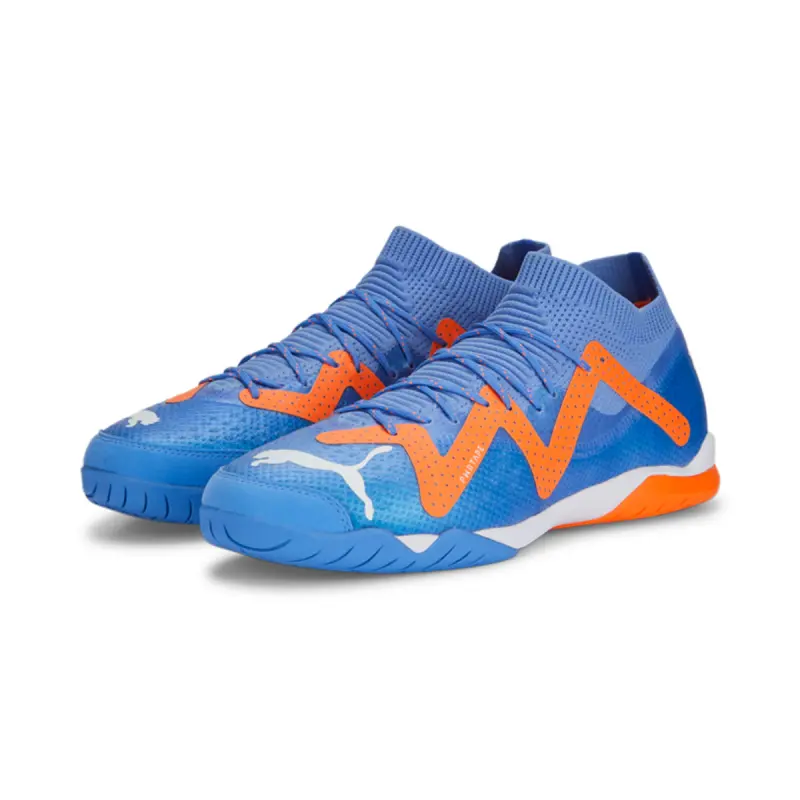 PUMA Future Ultimate Court Indoor (Blue/Orange) Main Product View PUMA Future Ultimate Court Indoor (Blue/Orange) apparel and merchandise image