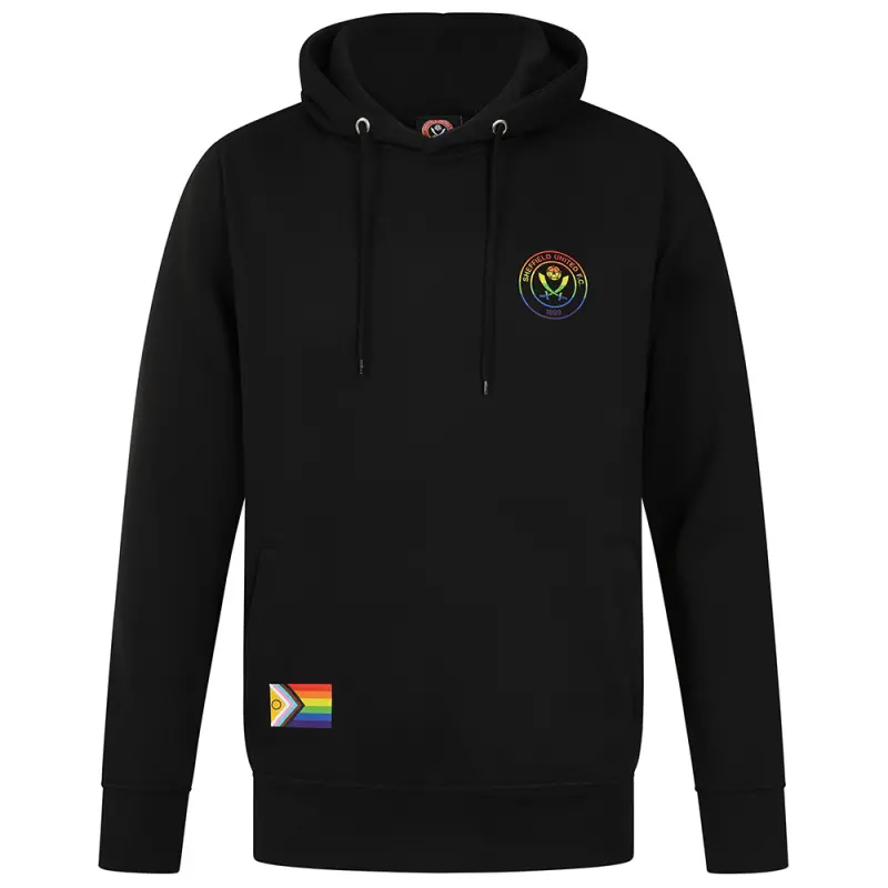 Rainbow Print Hoody Black merchandise detail