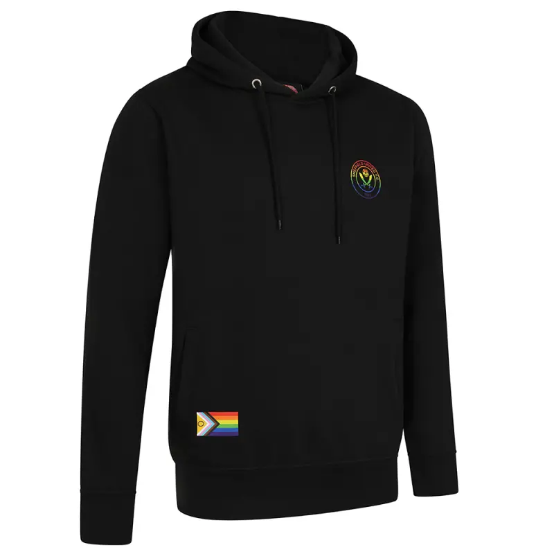 Rainbow Print Hoody Black additional product view