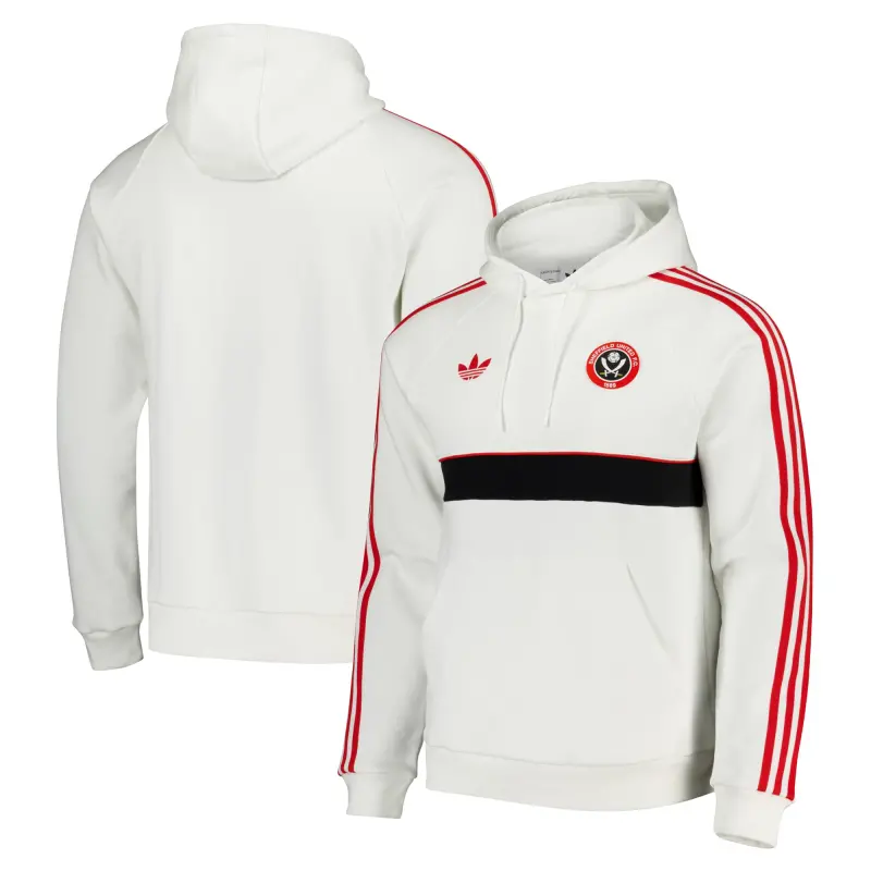 Sheffield United Adidas Originals Hoodie - White Shop Image