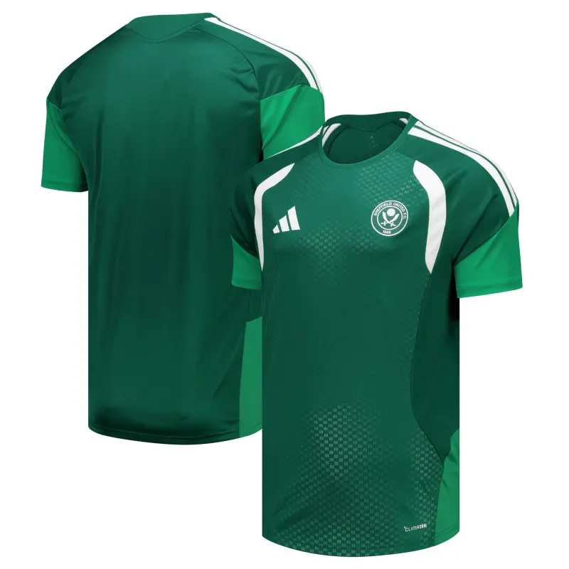Sheffield United Adidas Training Jersey - Dark Green Product Photo