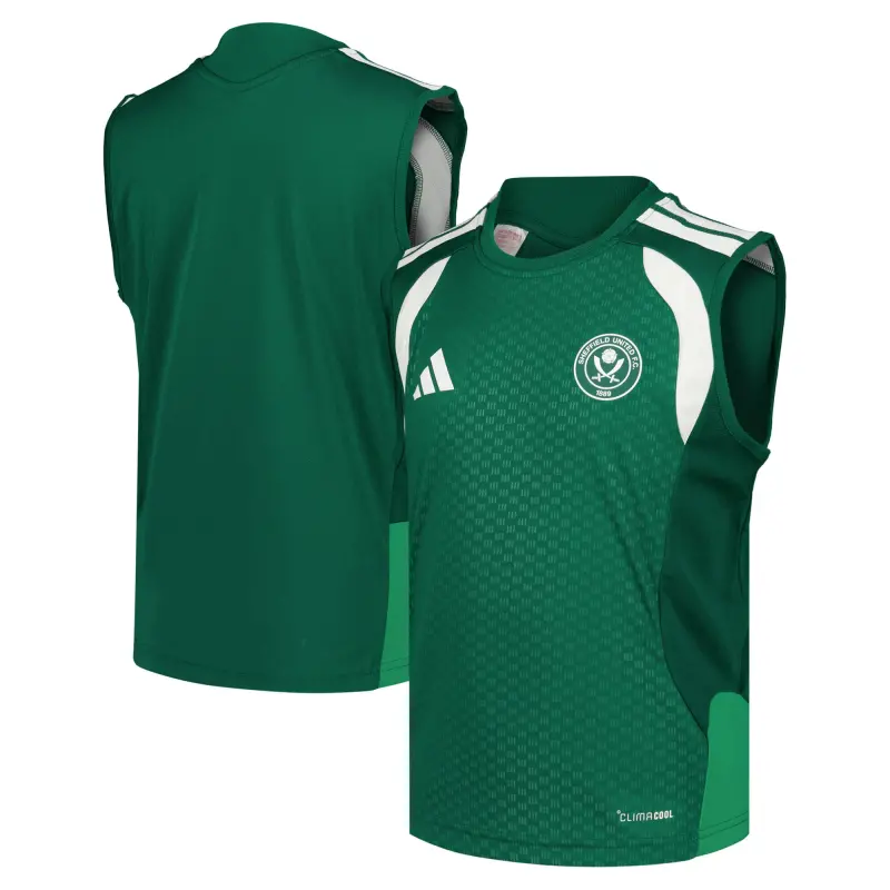 Sheffield United Adidas Training Sleeveless Jersey - Dark Green - Kids Featured Product Image
