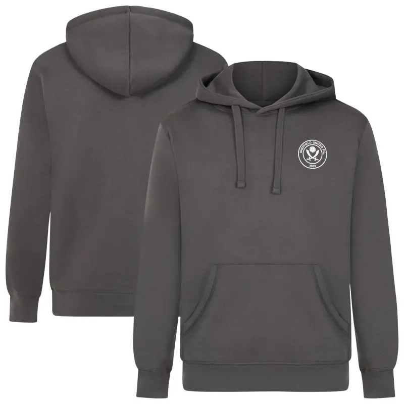 Sheffield United Crest Club Hoodie - Anthracite - Mens Item View