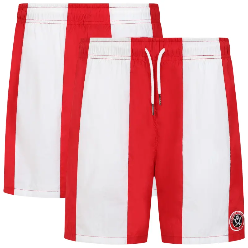 Sheffield United Stripe Crest Swim Short - Red - Mens Item Photo