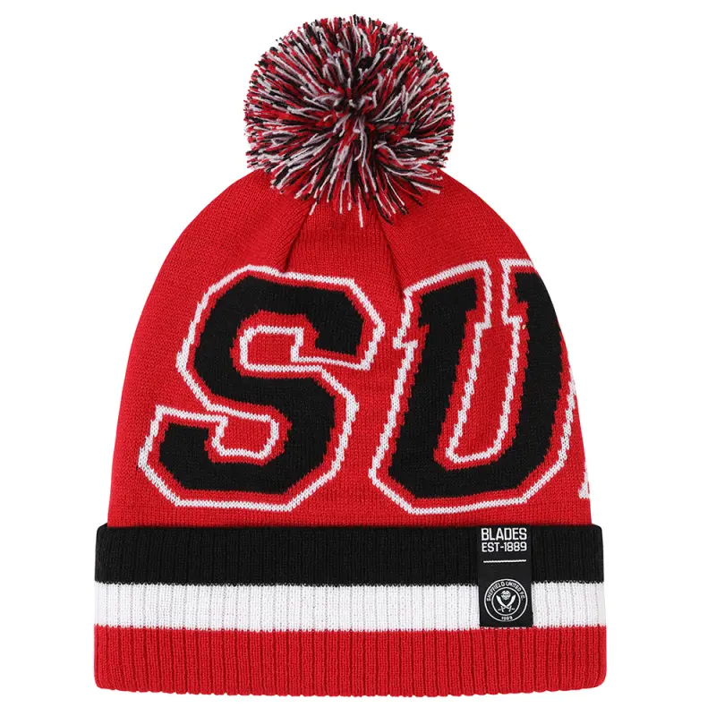 SUFC Text Bobble Hat product view